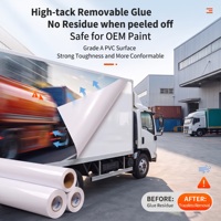 Rouleau de vinyle auto-adhésif PVC blanc brillant anti-rayures à forte adhérence avec résistance aux UV et à l'eau pour la publicité sur les bus et les métros