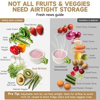 Bol de lavage pour fruits et légumes avec panier égouttoir et couvercle ventilé, récipient hermétique pour conserver les produits frais au réfrigérateur, pour pique-nique et préparation de salades