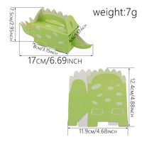 Boîte en papier découpée à l'emporte-pièce Dinosaure Nouveau design Boîte-cadeau pour fête d'anniversaire Mariage Finition mate Ensemble bon marché pour l'emballage de petits cadeaux Aliments
