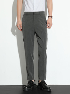 Men's New Anti-Wrinkle Slim Fit Business Style <strong>Pants</strong> Vintage <strong>Old</strong> Money Casual Straight Leg Trousers for Men - Product Image 2