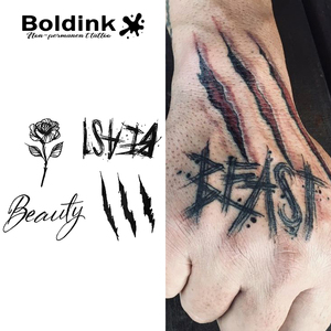 <span class=keywords><strong>Tatouage</strong></span> au stylo Boldink personnalisé, effet réaliste de griffures de bête, art corporel, imperméable, longue durée (2 semaines), encre Jagua Juice - Product Image 1
