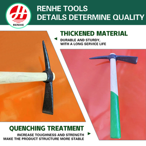 Nhà Máy Trực Tiếp Sản Xuất Tùy Chỉnh Công Cụ Nông Nghiệp Đường Sắt Nông Nghiệp Thép <span class=keywords><strong>Pickaxe</strong></span> Vườn <span class=keywords><strong>Pickaxe</strong></span> Với Gỗ Xử Lý - Product Image 3