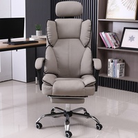 Chaise de bureau de direction réglable grande taille avec dossier en similicuir, chaise pivotante de bureau pour les conférences