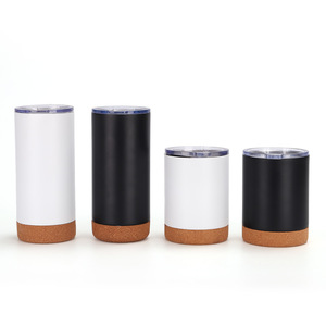 Vaso Térmico Ecológico de Acero Inoxidable con <span class=keywords><strong>Aislamiento</strong></span> al Vacío, Base de <span class=keywords><strong>Corcho</strong></span>, 12oz/16oz, para Café, Té, Camping y Oficina - Product Image 2