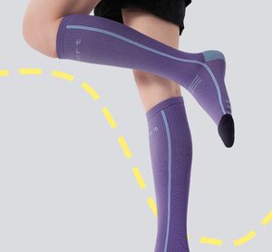 专业女式瑜伽袜秋冬新款10A抗菌尼龙长筒压缩袜简约运动普拉提 - Product Image 3