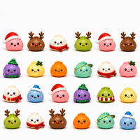 Calendrier de l'Avent de Noël 2026 : 24 Pièces de Jouets Squishy en Forme de Dumpling, Mignons, Doux, à Presser, Anti-stress, Boîte Mystère de Noël, Cadeau