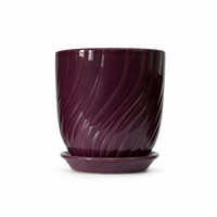 Pot de plante en céramique émaillée écologique contemporain et coloré pour bonsaï d'intérieur - En solde