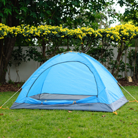 HHXC Tente de plage pop-up automatique personnalisée pour 1 à 4 personnes, structure portable à une chambre avec moustiquaire, en polyester 190T avec revêtement argenté