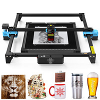 Twotrees TTS 130W Portable Laser Graveur Mini DIY Métal Aluminium Verre Cuir Cutter avec Collier En Acier Inoxydable