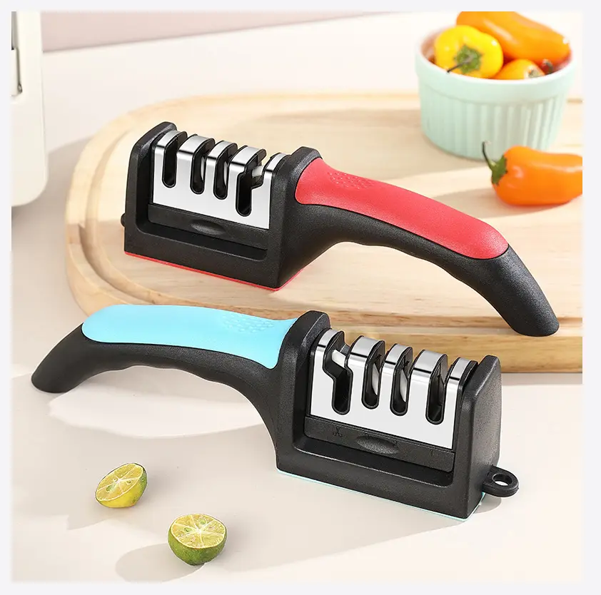 Manuel bıçak ve makas kalemtıraş kauçuk askı ayarlanabilir ev mutfak Gadget bıçak kalemtıraş aracı şef için