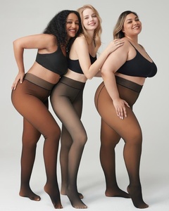 Pantimedias de Forro Polar Suave y Económicas de Fábrica, Medias Térmicas Opacas de Cintura Alta para Mujer, Medias Cálidas de Invierno para Mujer - Product Image 1