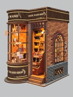 Puzzle en bois 3D et kit de maison miniature à construire soi-même - Modèle de niche à livres personnalisée, ensemble de maison en bois, échelle 1:32, blocs de construction, jouet éducatif