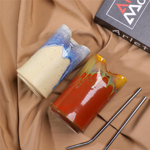 Taza de Cerámica Vintage de Gran Capacidad, Estilo Medio Oriente, para Desayuno o Café, con Pajita, Ideal para Regalos Empresariales - Product Image 3