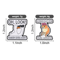 Meme Goose Shiba Duo épingle en émail veste quotidienne décor de sac insigne de revers