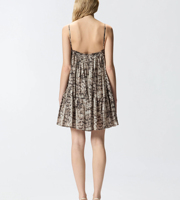 Robe mini à volants imprimé serpent pour femme, bretelles spaghetti, col en V profond, robe d'été décontractée, étiquette privée personnalisée OEM