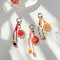 Modellen sleutelhangers van acryl met creatief fruitdesign, fruitachtige decoraties, sleutelhangers met fruitthema, paar tas hangers