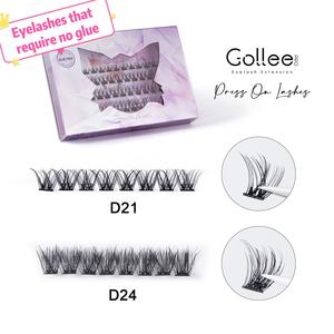 Gollley diy प्रेस चमक कोई गोंद आत्म चिपकने वाला व्यक्तिगत क्लस्टर फ्फी आईलाइनर पूर्ण स्ट्रिप विक्रेता कोई गोंद मुक्त नहीं - Product Image 6