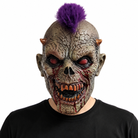Masque de Monstre en Latex Réaliste Tendance en Gros, Masque Crâne Halloween Intégral avec Détails 3D pour Cosplay, Fête Adulte et Spectacle Scénique