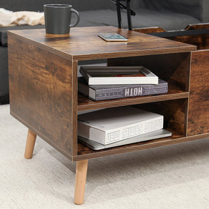 Table basse en bois Smart lift top avec 2 ports de charge USB pour salon toom - Product Image 6
