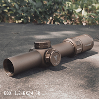 Lunette de chasse tactique haute définition T-eagle EOX1.2-6X24IR avec optique SFP rouge vert croix 30 mm en aluminium compacte marron