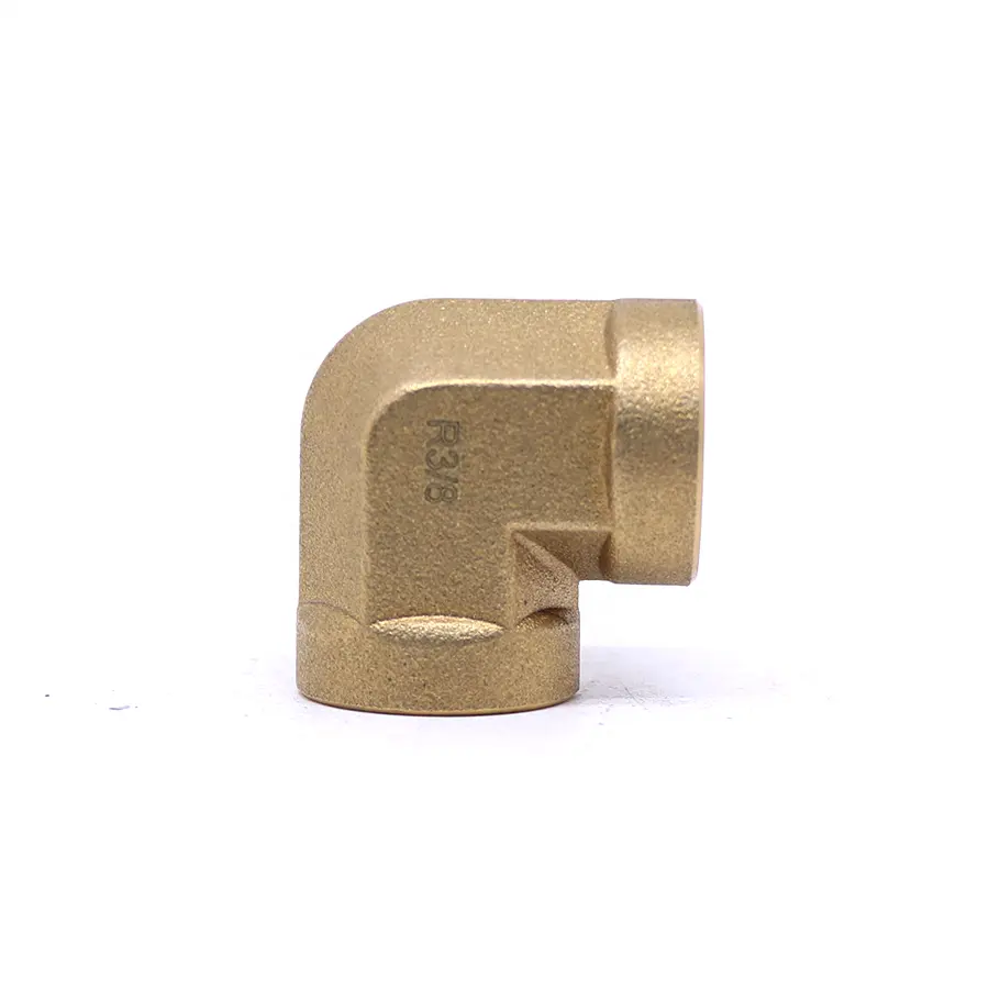 Brass hose fittings NPT 1/2 1/8 1/4 3/8 90-degree elbow female double head brass fittings copper pipe joint