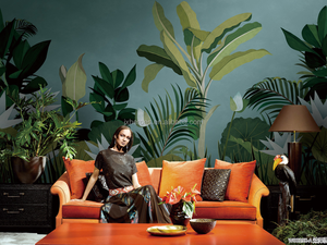 <span class=keywords><strong>Carta</strong></span> <span class=keywords><strong>da</strong></span> <span class=keywords><strong>Parati</strong></span> Murale 3D con Disegni di Foresta Pluviale Tropicale del Sud-Est Asiatico per Decorazione Domestica - Product Image 2