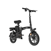 Roda 14x2.125 inci baja karbon tinggi lipat 12 Ah/48 V elektronik baterai Lithium 48 V Motor Hub belakang sepeda listrik 7 Ah XQS
