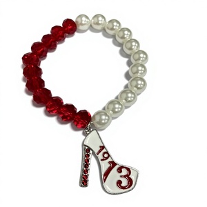 <strong>Red</strong> Color Sigma Pear White and Silver Plating <strong>Bracelet</strong> Large Mariner DST Alloy Necklace <strong>Bracelet</strong> - Product Image 4