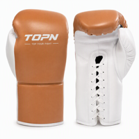 Gants de boxe professionnels en cuir microfibre blanc et dentelle pour jeunes, absorbant les chocs, 6-16 oz, pour entraînement en salle de sport