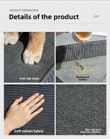 Rampe pour animaux de compagnie en spirale moderne, solide, amovible, en velours côtelé, antidérapante, 3 marches, vente en gros