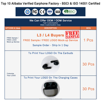 Max 20 Écouteurs TWS ronds et compacts en alliage de zinc de haute qualité Mini écouteurs semi-intra-auriculaires à suppression de bruit avec indicateur LED