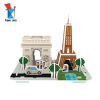 Vente en gros de jouets éducatifs créatifs pour enfants, en mousse et papier, puzzle 3D stéréoscopique, modèle à assembler