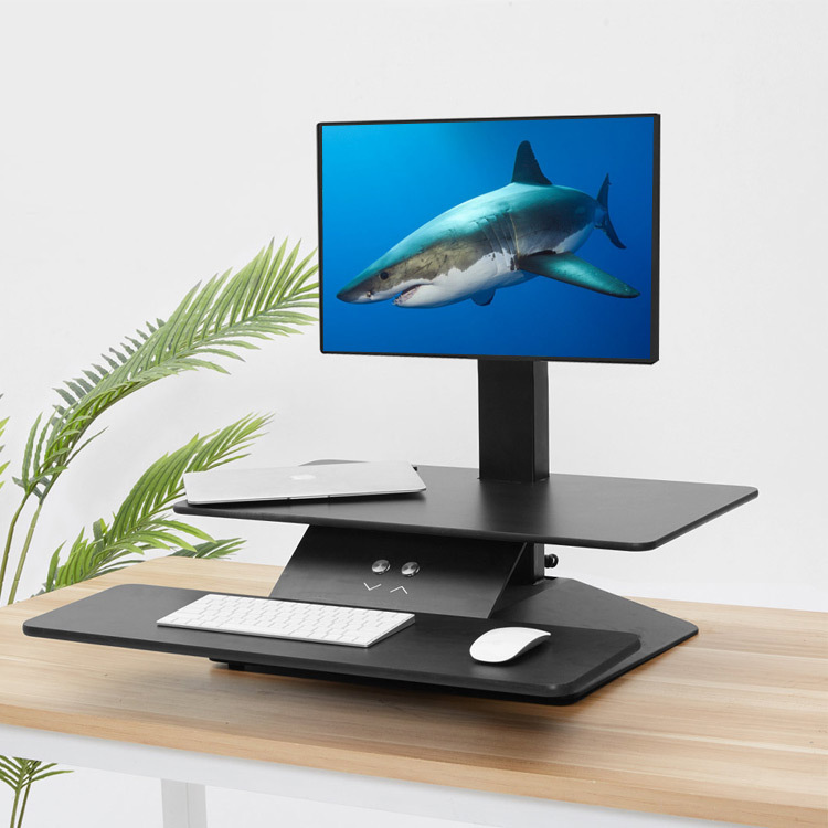 Electric Height Adjustable Glass Tabletop Standing