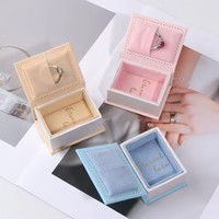 Logo personalizzato stampato riciclabile rosa carta a forma di bracciale anello orecchino collana scatola di gioielli confezione