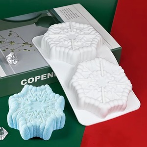 Early Riser Christmas <b>Silicone</b> Cake Mold Snowflake Shape Mousse Dessert Chocolate <b>Baking</b> Mould - Product Image 1
