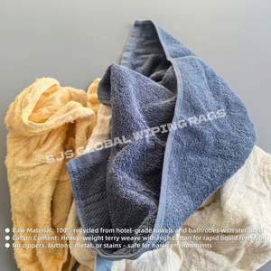 Paños de Limpieza Industriales de Alta Calidad, 100% Algodón, Absorción Rápida de Agua y Aceite, Coloridos, 10 kg - Product Image 4