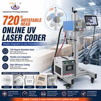 Machine de marquage laser UV 5W en ligne 189m/min pour la fabrication de bouteilles à grande vitesse, le moulage par injection et l'impression de codes QR par lots