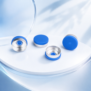 Medical Single Blue Color Easy Tear Flip Off Lids for Peptide Biotech Research Glass Xilin Vial Specimen Storage Bottles - Product Image 1