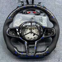 Volant de direction en fibre de carbone avec LED pour véhicules BMW F10 F30 F31 F32 F20 E92 E60 X6 E71 X5 E70 M3 M4 M6