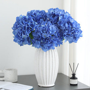 <b>Hydrangea</b> <b>Artificial</b> <b>Flowers</b> Silk Fabric High Simulation Wedding Home Decorations Blue Purple White Light Pink - Product Image 2
