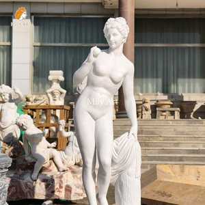 MILY statua <span class=keywords><strong>di</strong></span> <span class=keywords><strong>venere</strong></span> in marmo a grandezza naturale tiene la mela intagliata Design classico per il giardino esterno - Product Image 4