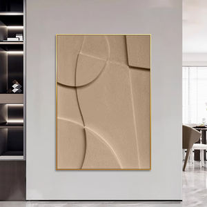 Huamiao Relife pintura al óleo abstracta de lujo textura 3D arte de pared lienzo decoración del hogar hecho a mano con marco de montaje sujetos de flores - Product Image 3