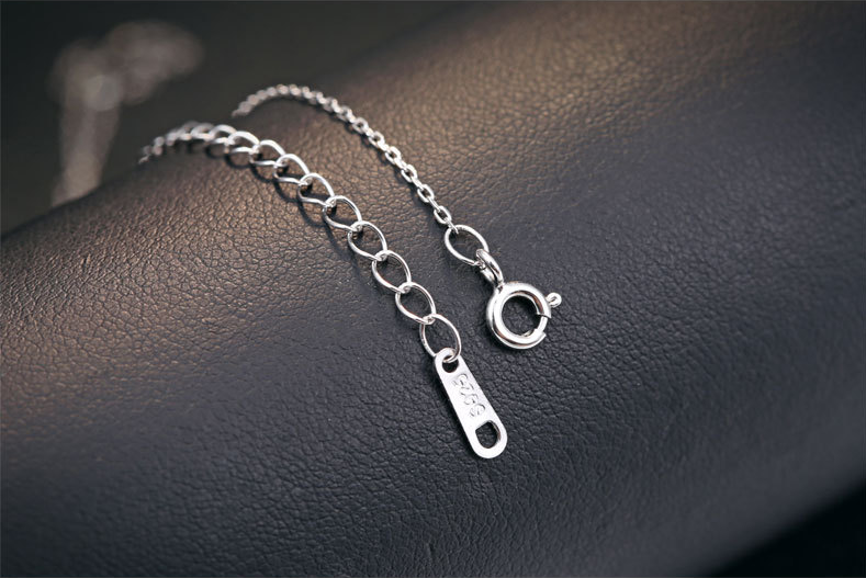 G01 Rhodium Plated cross chain