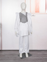 Ensemble 3 pièces de vêtements et pantalon à manches longues brodés de haute qualité pour garçons musulmans africains, collection 2026, modèle C289