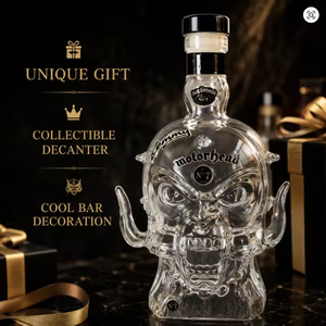 Decantador de Whisky con Forma de Calavera, Botella de Licor de Vidrio Transparente para Bourbon, Brandy, <span class=keywords><strong>Vino</strong></span>, Decoración de Bar en Casa, Regalo - Product Image 2