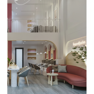 ตู้โชว์เครื่องประดับแบบโมเดิร์นย้อนยุค พร้อมไฟ LED  รับน้ำหนักได้มาก ทนทาน กันน้ำ เป็นมิตรกับสิ่งแวดล้อม  ออกแบบตามสั่งสำหรับร้านเสริมสวย - Product Image 1