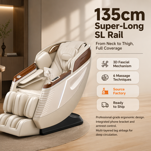 <b>Zero</b> Gravity Chair Lumbar Heating Function <b>One</b> Button Recline Deep Relaxation 3D Rail Home Use OEM Supplier - Product Image 2