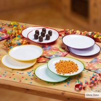 Ensemble de 2 assiettes réutilisables en plastique pour salade