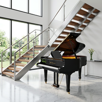 Maison de luxe avec grand piano sous l'escalier