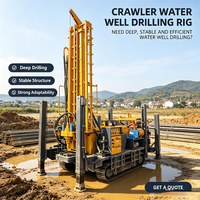 Foreuse rotative diesel portable sur chenilles Kaishi, 800 m, pour la construction de puits d'eau, prix usine